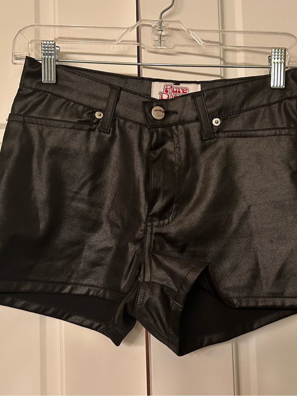 Pure diva Shiny Black Women's Shorts size 4